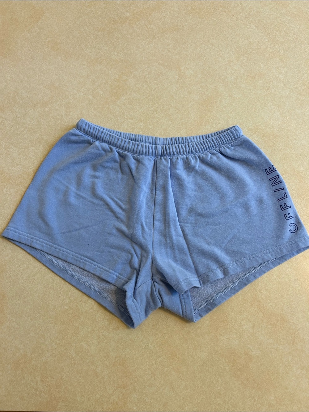 Offline by aerie blue knit sweat shorts size small